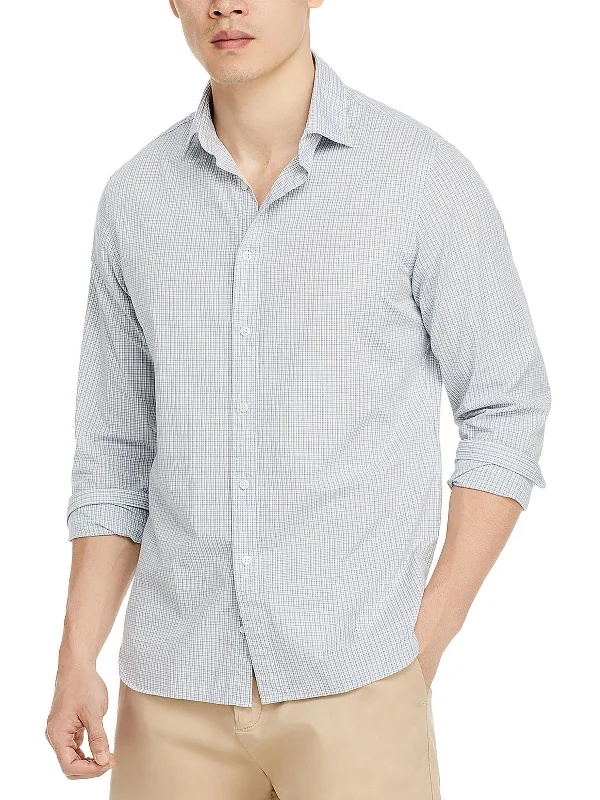 Men's smart - casual checkered t - shirts for semi - formal occasionsMens Glen Plaid Long Sleeve Button-Down Shirt Men's smart - casual checkered t - shirts for semi - formal occasionsMens Glen Plaid Long Sleeve Button-Down Shirt