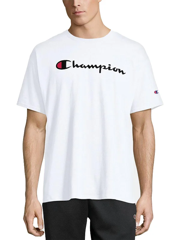 Men's antimicrobial t - shirts for odor - free freshness during travelMens Heathered Crew Neck Logo T-Shirt Men's antimicrobial t - shirts for odor - free freshness during travelMens Heathered Crew Neck Logo T-Shirt