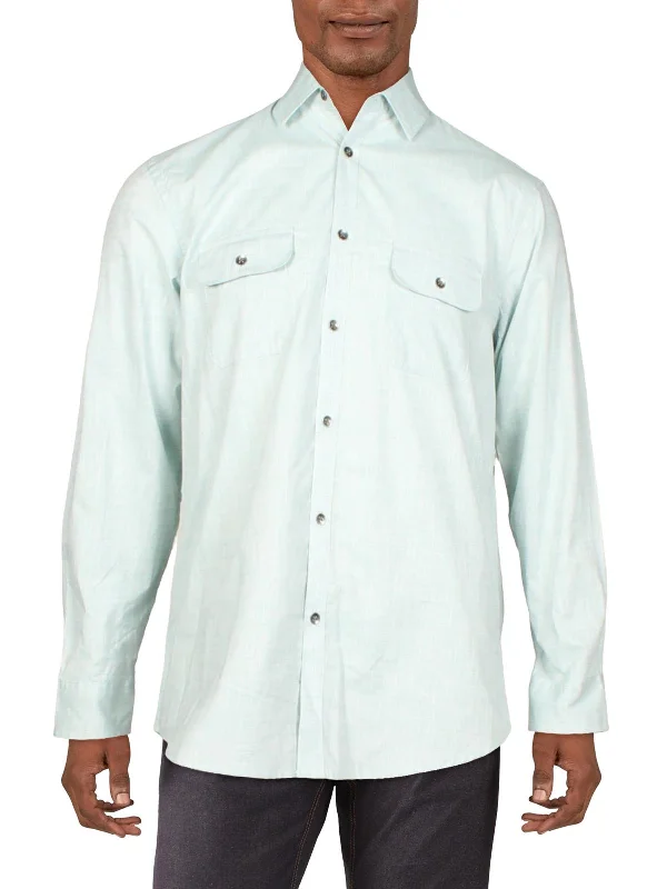 Men's lightweight performance t - shirts for running marathonsMens Heathered Point-Collar Button-Down Shirt Men's lightweight performance t - shirts for running marathonsMens Heathered Point-Collar Button-Down Shirt