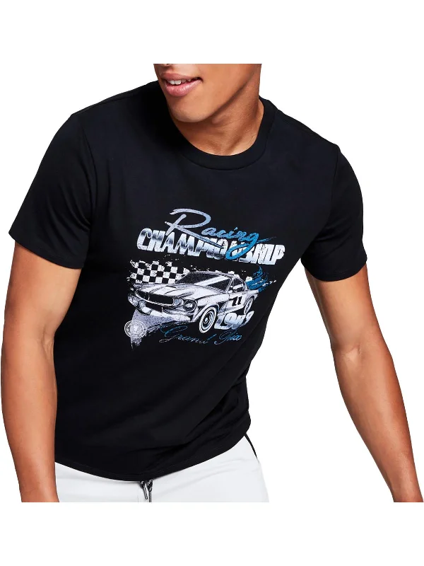 Men's distressed denim - look t - shirts with a rugged appealMens Jersey Graphic T-Shirt