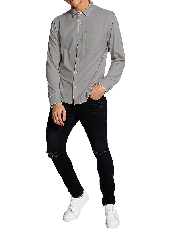 Men's tie - dye t - shirts with a bohemian styleMens Knit Collared Button-Down Shirt Men's tie - dye t - shirts with a bohemian styleMens Knit Collared Button-Down Shirt
