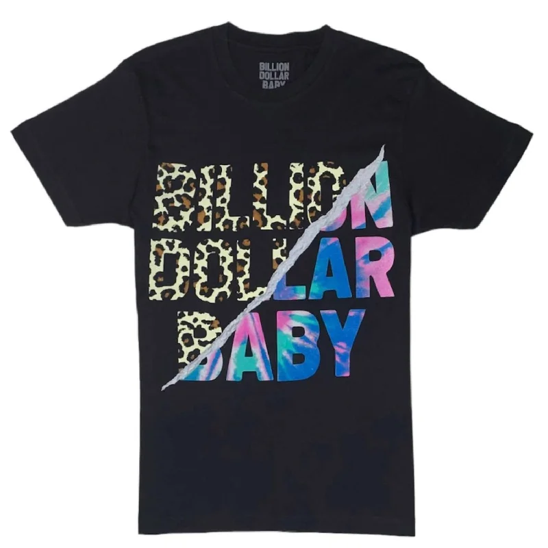 Men's printed Hawaiian t - shirts for tropical vacationsMen's Lepard Tie Dye T-Shirt In Black Men's printed Hawaiian t - shirts for tropical vacationsMen's Lepard Tie Dye T-Shirt In Black