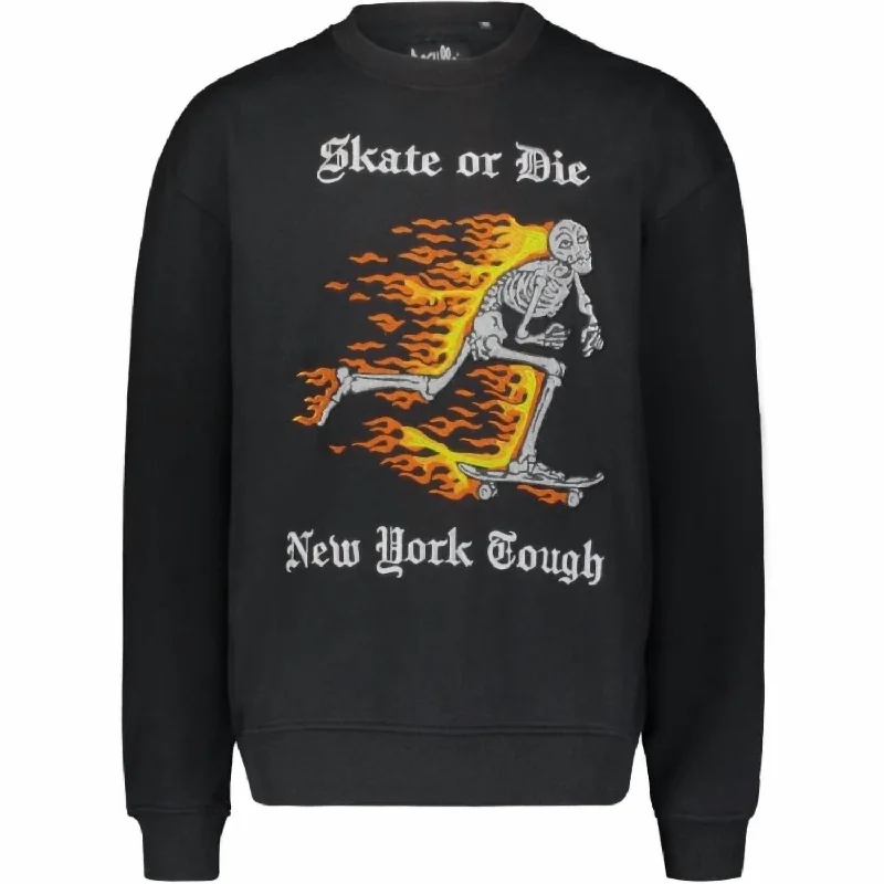 Men's v - neck muscle t - shirts for a body - building aestheticMen's Skate Or Die Crewneck In Black Men's v - neck muscle t - shirts for a body - building aestheticMen's Skate Or Die Crewneck In Black