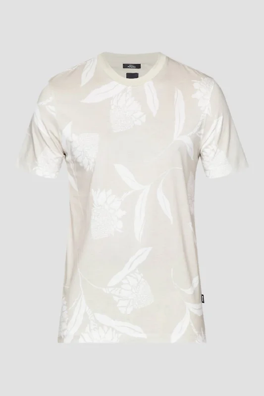 Men's eco - friendly recycled t - shirts for sustainable fashion choicesMen's Tessler Short Sleeve Crew Neck T-Shirt In Light Beige Men's eco - friendly recycled t - shirts for sustainable fashion choicesMen's Tessler Short Sleeve Crew Neck T-Shirt In Light Beige