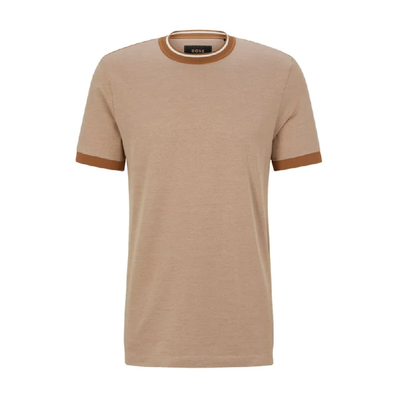 Men's eco - friendly recycled t - shirts for sustainable fashion choicesMicro-pattern T-shirt in cotton and silk Men's eco - friendly recycled t - shirts for sustainable fashion choicesMicro-pattern T-shirt in cotton and silk