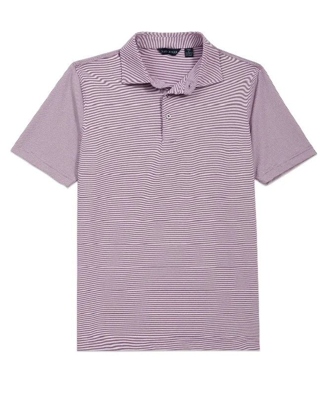 Men's eco - friendly recycled t - shirts for sustainable fashion choicesMicro Stripe Performance Polo, Grapeade Men's eco - friendly recycled t - shirts for sustainable fashion choicesMicro Stripe Performance Polo, Grapeade