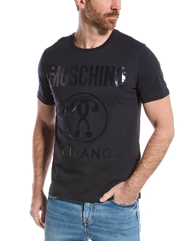 Men's antimicrobial t - shirts for odor - free freshness during travelMoschino Logo T-Shirt Men's antimicrobial t - shirts for odor - free freshness during travelMoschino Logo T-Shirt