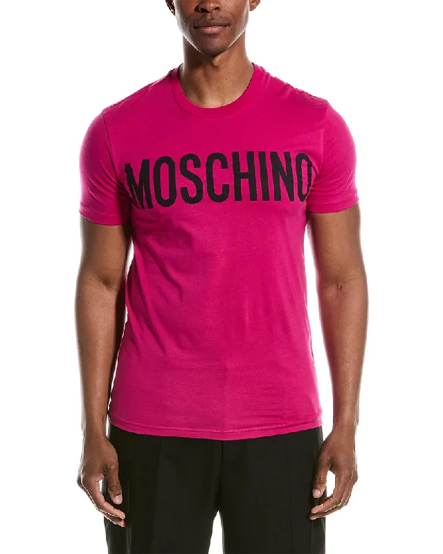Men's short - sleeve linen t - shirts for summer beach outingsMoschino T-Shirt