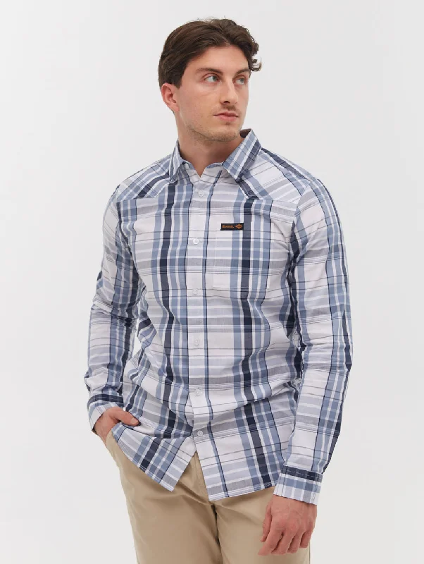 Men's lightweight performance t - shirts for running marathonsMykos Long Sleeve Check Shirt Men's lightweight performance t - shirts for running marathonsMykos Long Sleeve Check Shirt