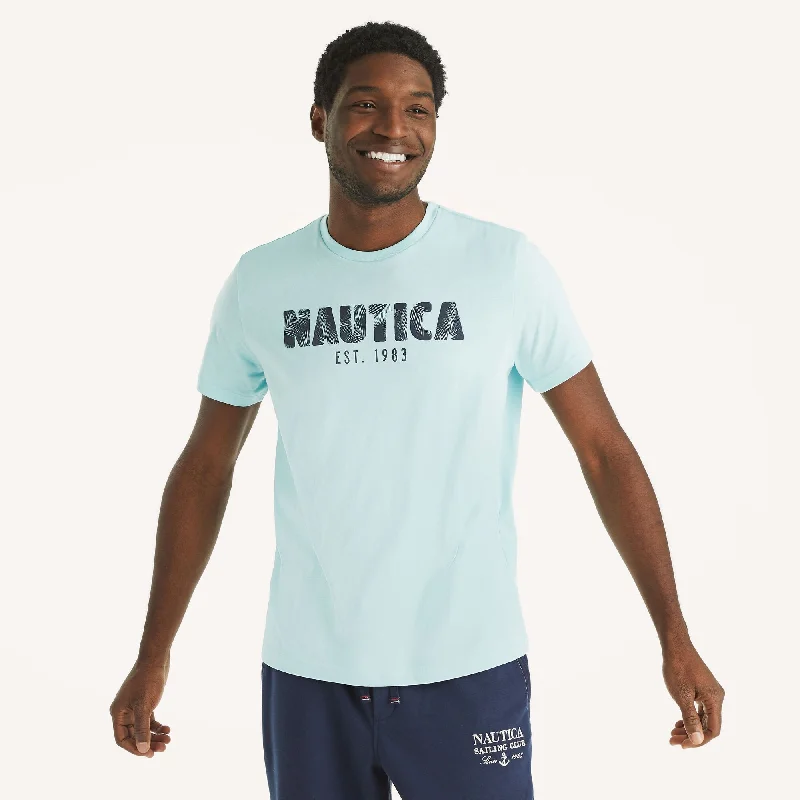 Men's polo t - shirts with a contrast collar for a preppy lookNautica Mens 1983 Graphic T-Shirt Men's polo t - shirts with a contrast collar for a preppy lookNautica Mens 1983 Graphic T-Shirt