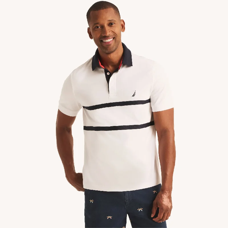 Men's tie - dye t - shirts with a bohemian styleNautica Mens Classic Fit Rugby Polo