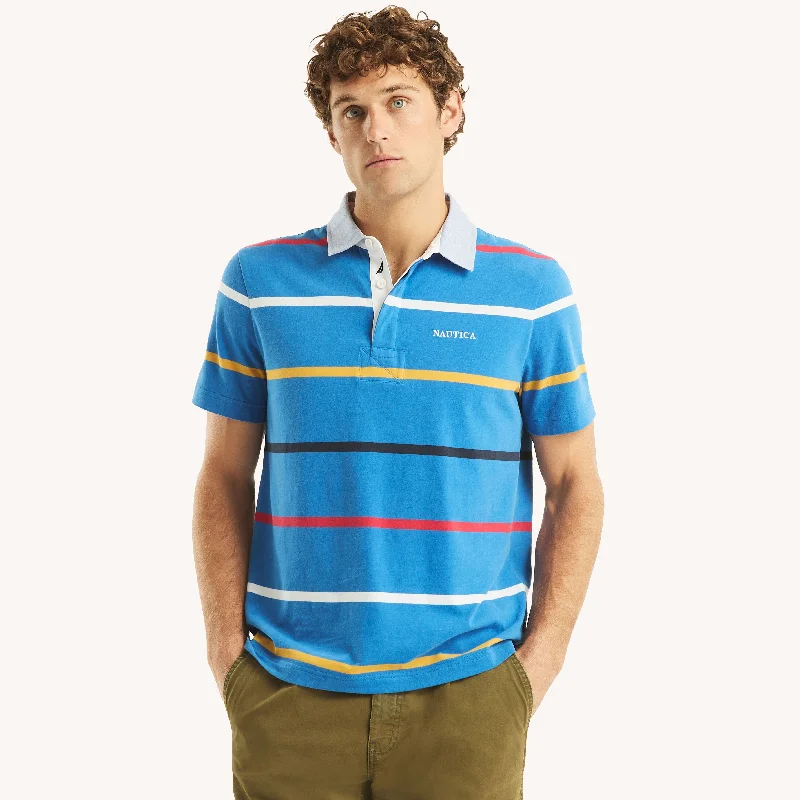 Men's v - neck muscle t - shirts for a body - building aestheticNautica Mens Classic Fit Striped Rugby Polo Men's v - neck muscle t - shirts for a body - building aestheticNautica Mens Classic Fit Striped Rugby Polo