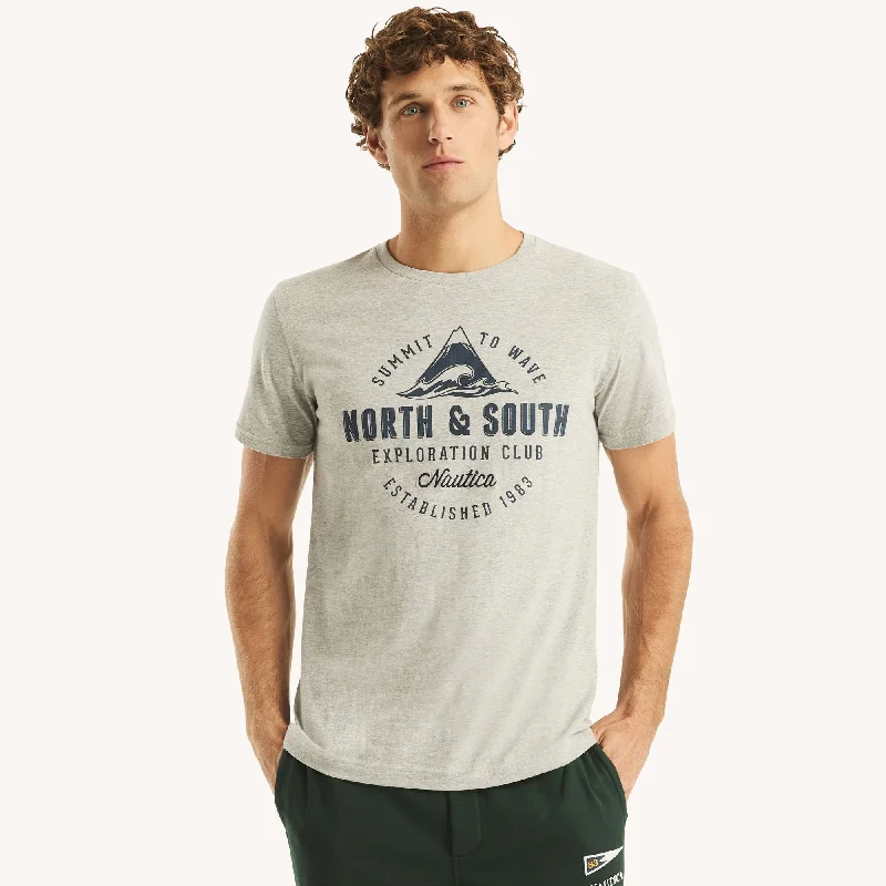 Men's organic cotton crew - neck t - shirts for everyday comfortNautica Mens Exploration Club Graphic T-Shirt