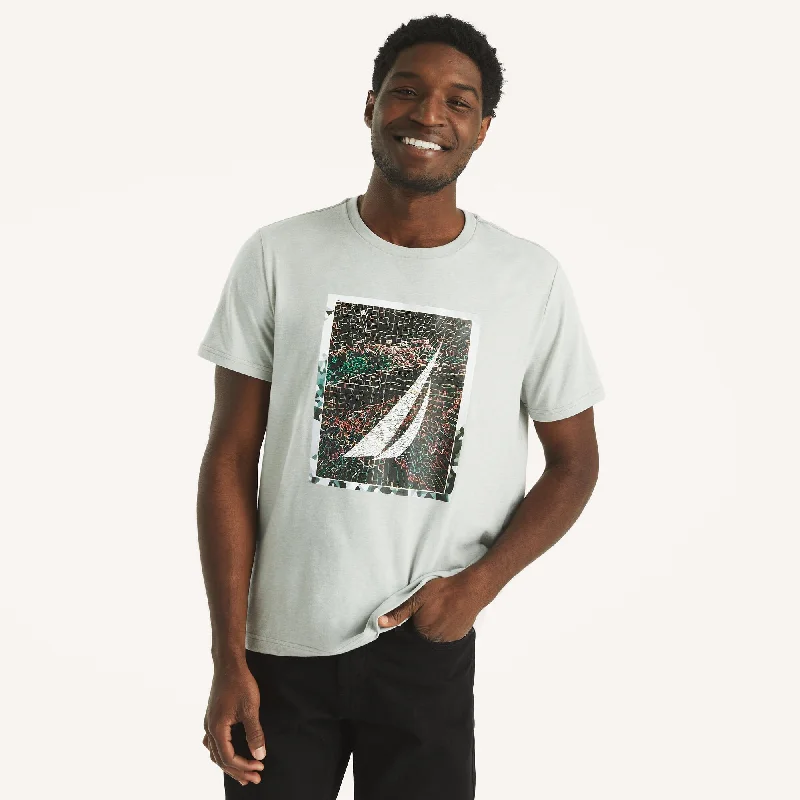 Men's distressed denim - look t - shirts with a rugged appealNautica Mens J-Class Graphic T-Shirt Men's distressed denim - look t - shirts with a rugged appealNautica Mens J-Class Graphic T-Shirt