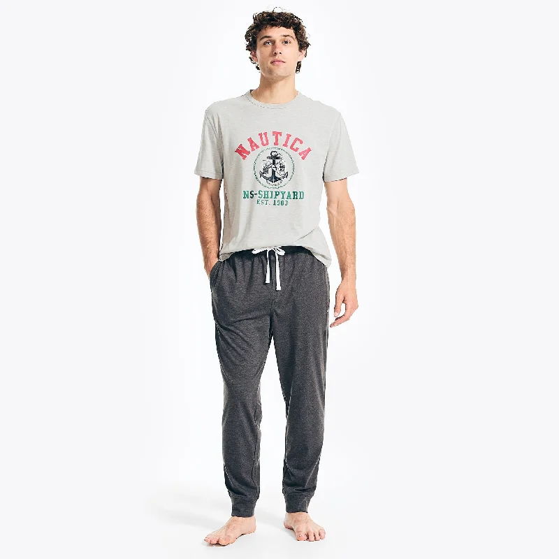 Men's antimicrobial t - shirts for odor - free freshness during travelNautica Mens Logo Graphic T-Shirt Pajama Pant Set Men's antimicrobial t - shirts for odor - free freshness during travelNautica Mens Logo Graphic T-Shirt Pajama Pant Set