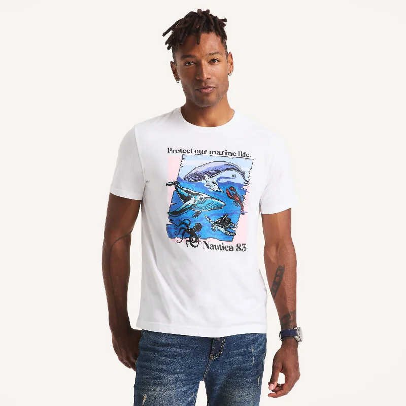 Men's UV - protection t - shirts for outdoor activities in the sunNautica Mens Marine Life Graphic T-Shirt Men's UV - protection t - shirts for outdoor activities in the sunNautica Mens Marine Life Graphic T-Shirt