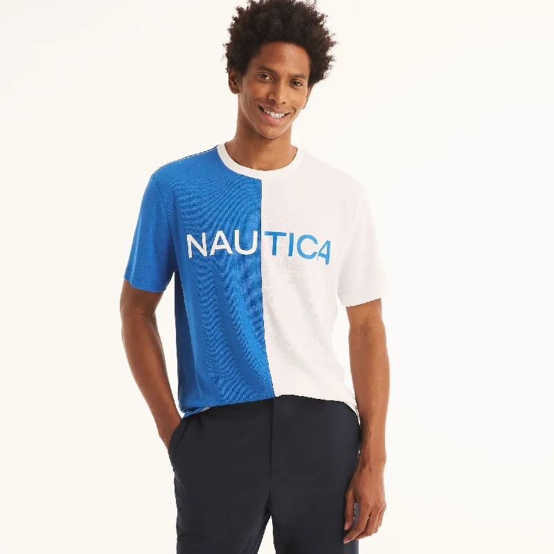 Men's organic cotton crew - neck t - shirts for everyday comfortNautica Mens Navtech Sustainably Crafted Crewneck Logo T-Shirt Men's organic cotton crew - neck t - shirts for everyday comfortNautica Mens Navtech Sustainably Crafted Crewneck Logo T-Shirt
