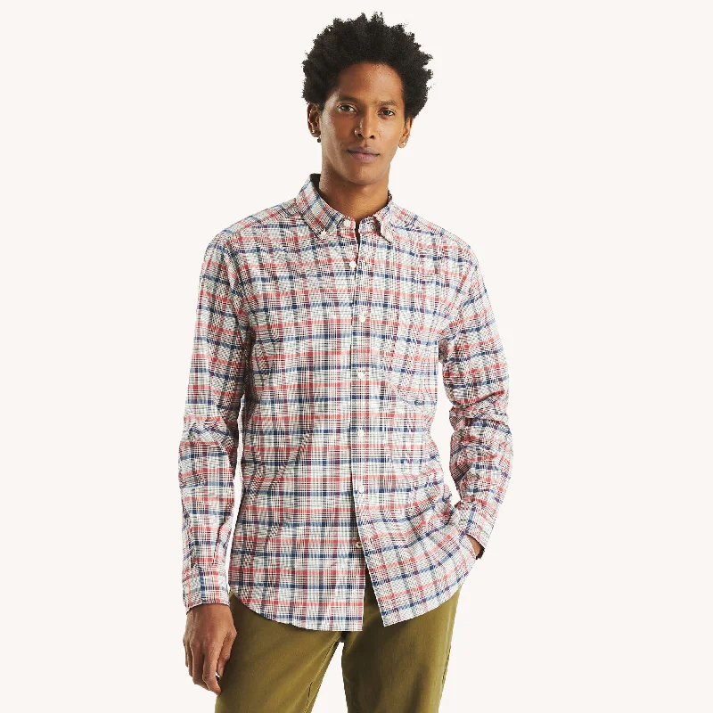 Men's smart - casual checkered t - shirts for semi - formal occasionsNautica Mens Plaid Shirt Men's smart - casual checkered t - shirts for semi - formal occasionsNautica Mens Plaid Shirt
