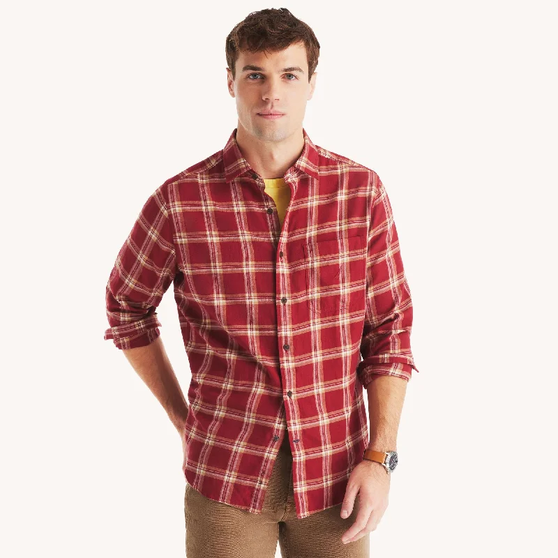 Men's long - sleeve henley t - shirts with button - down placketsNautica Mens Plaid Shirt Men's long - sleeve henley t - shirts with button - down placketsNautica Mens Plaid Shirt