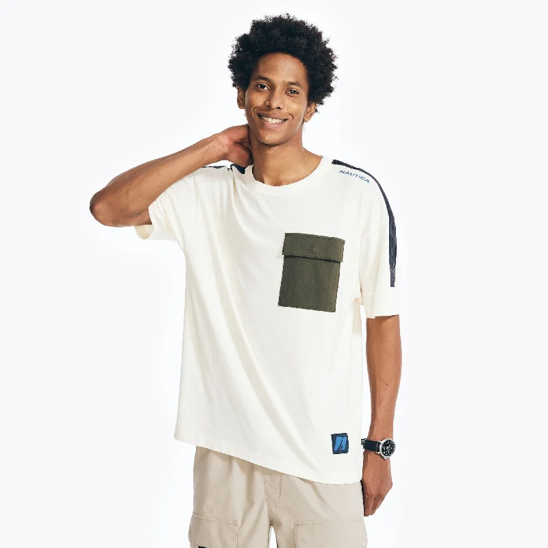 Men's tie - dye t - shirts with a bohemian styleNautica Mens Pocket T-Shirt