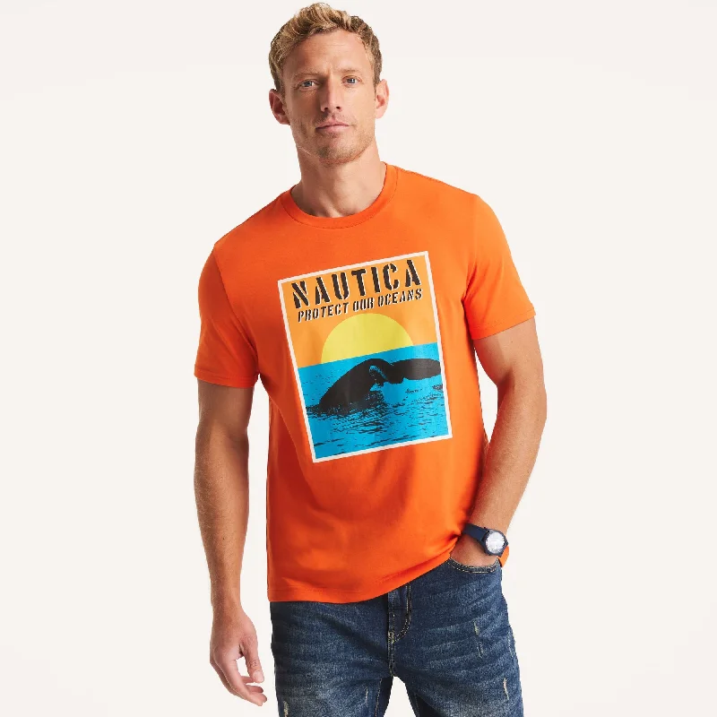 Men's smart - casual checkered t - shirts for semi - formal occasionsNautica Mens Protect Our Oceans Graphic T-Shirt Men's smart - casual checkered t - shirts for semi - formal occasionsNautica Mens Protect Our Oceans Graphic T-Shirt