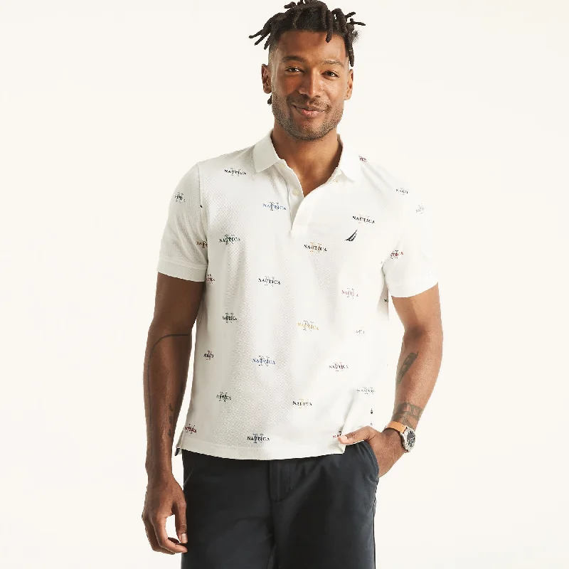 Men's slim - fit graphic t - shirts with vintage rock band printsNautica Mens Sustainably Crafted Classic Fit Printed Deck Polo Men's slim - fit graphic t - shirts with vintage rock band printsNautica Mens Sustainably Crafted Classic Fit Printed Deck Polo