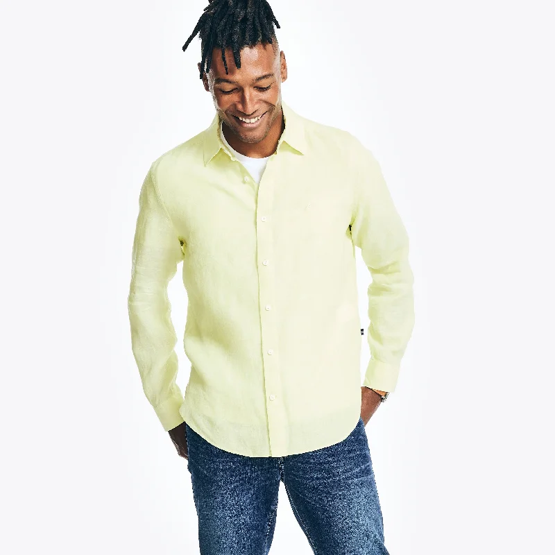 Men's eco - friendly recycled t - shirts for sustainable fashion choicesNautica Mens Sustainably Crafted Linen Shirt Men's eco - friendly recycled t - shirts for sustainable fashion choicesNautica Mens Sustainably Crafted Linen Shirt