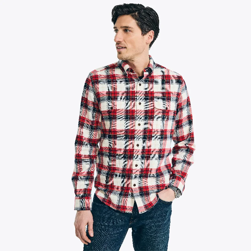Men's printed Hawaiian t - shirts for tropical vacationsNautica Mens Sustainably Crafted Plaid Flannel Shirt Men's printed Hawaiian t - shirts for tropical vacationsNautica Mens Sustainably Crafted Plaid Flannel Shirt