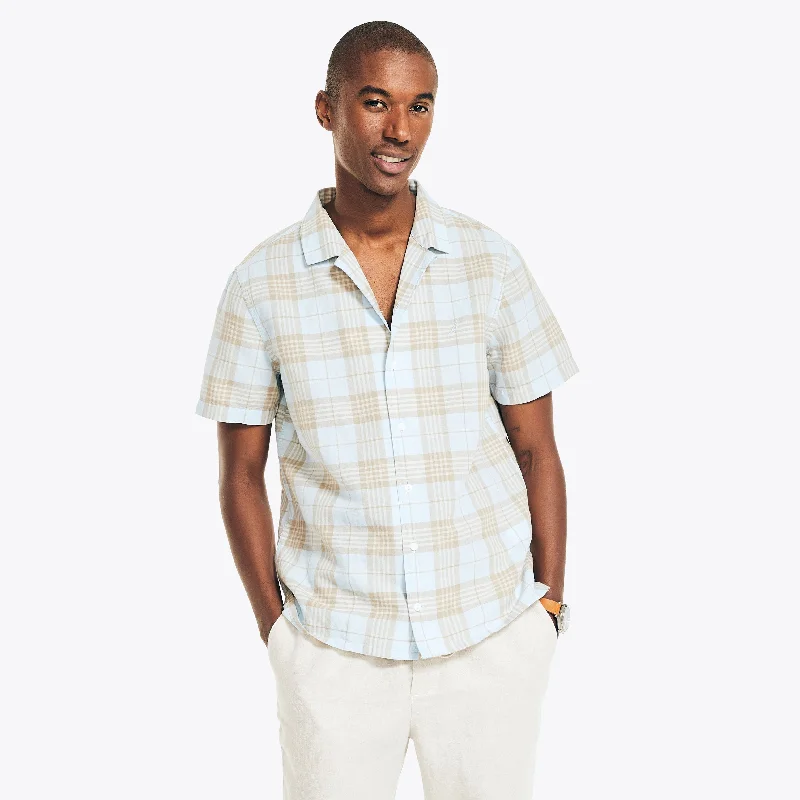 Men's eco - friendly recycled t - shirts for sustainable fashion choicesNautica Mens Sustainably Crafted Plaid Short-Sleeve Shirt Men's eco - friendly recycled t - shirts for sustainable fashion choicesNautica Mens Sustainably Crafted Plaid Short-Sleeve Shirt