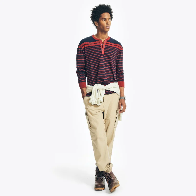 Men's printed Hawaiian t - shirts for tropical vacationsNautica Mens Sustainably Crafted Striped Long-Sleeve Henley Men's printed Hawaiian t - shirts for tropical vacationsNautica Mens Sustainably Crafted Striped Long-Sleeve Henley