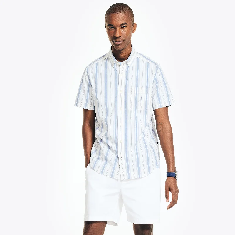 Men's smart - casual checkered t - shirts for semi - formal occasionsNautica Mens Sustainably Crafted Striped Short-Sleeve Shirt Men's smart - casual checkered t - shirts for semi - formal occasionsNautica Mens Sustainably Crafted Striped Short-Sleeve Shirt