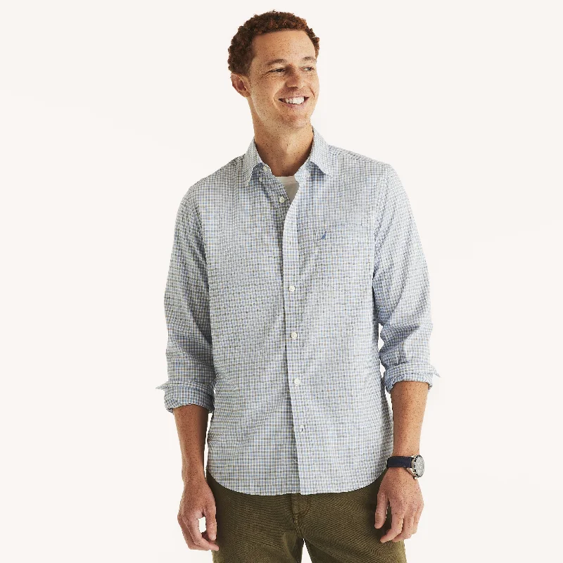 Men's long - sleeve henley t - shirts with button - down placketsNautica Mens Wrinkle-Resistant Plaid Wear To Work Shirt Men's long - sleeve henley t - shirts with button - down placketsNautica Mens Wrinkle-Resistant Plaid Wear To Work Shirt
