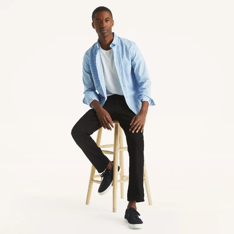 Men's distressed denim - look t - shirts with a rugged appealNautica Mens Wrinkle-Resistant Printed Wear To Work Shirt Men's distressed denim - look t - shirts with a rugged appealNautica Mens Wrinkle-Resistant Printed Wear To Work Shirt