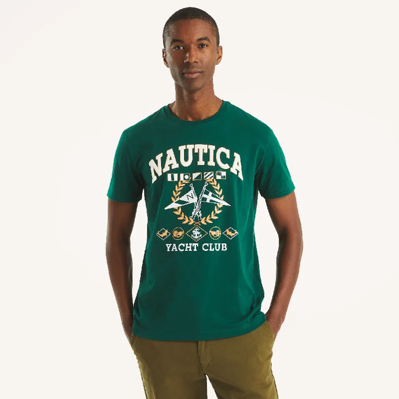 Men's polo t - shirts with a contrast collar for a preppy lookNautica Mens Yacht Club Graphic T-Shirt Men's polo t - shirts with a contrast collar for a preppy lookNautica Mens Yacht Club Graphic T-Shirt