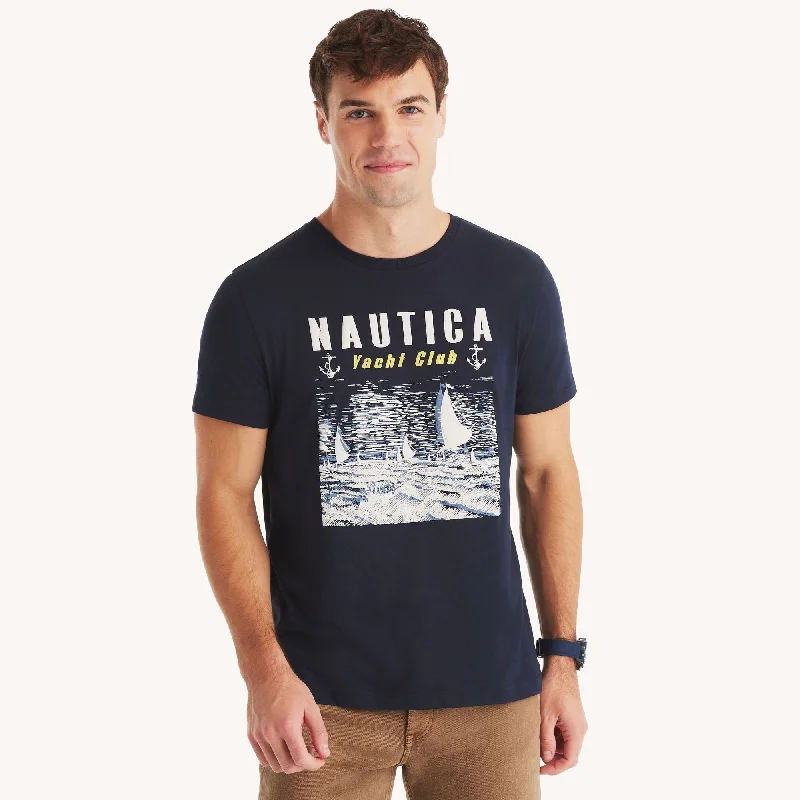 Men's eco - friendly recycled t - shirts for sustainable fashion choicesNautica Mens Yacht Club Graphic T-Shirt Men's eco - friendly recycled t - shirts for sustainable fashion choicesNautica Mens Yacht Club Graphic T-Shirt