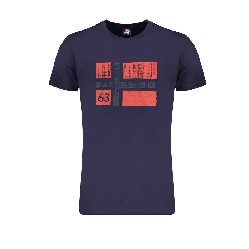 Men's button - front t - shirts with a unique artistic printNorway 1963 Cotton Men's T-Shirt Men's button - front t - shirts with a unique artistic printNorway 1963 Cotton Men's T-Shirt