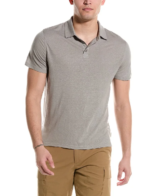 Men's short - sleeve linen t - shirts for summer beach outingsOnia Linen-Blend Polo Shirt Men's short - sleeve linen t - shirts for summer beach outingsOnia Linen-Blend Polo Shirt