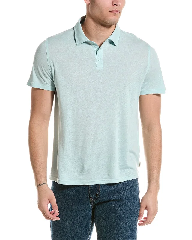 Men's polo t - shirts with a contrast collar for a preppy lookOnia Linen-Blend Polo Shirt Men's polo t - shirts with a contrast collar for a preppy lookOnia Linen-Blend Polo Shirt
