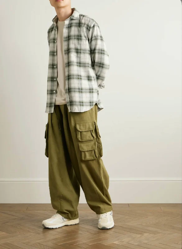 Men's distressed denim - look t - shirts with a rugged appealPaul Ombré Flannel Shirt In White Men's distressed denim - look t - shirts with a rugged appealPaul Ombré Flannel Shirt In White