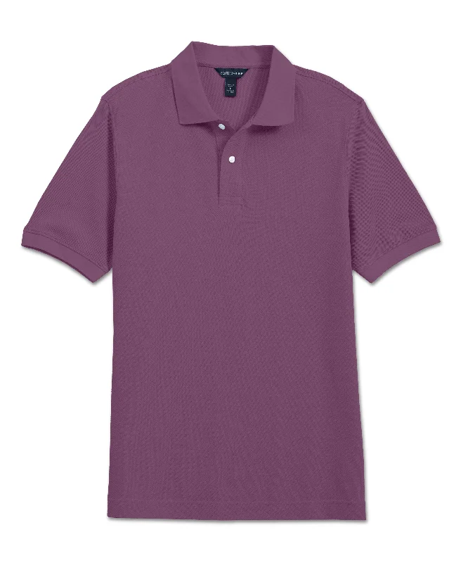 Men's mock - neck t - shirts with a modern and sleek stylePima Pique Polo, Grape
