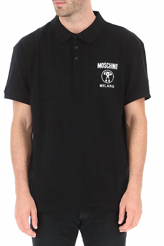 Men's plus - size pocket t - shirts with a classic lookPique Logo Polo Short Sleeve T-Shirt In Black Men's plus - size pocket t - shirts with a classic lookPique Logo Polo Short Sleeve T-Shirt In Black