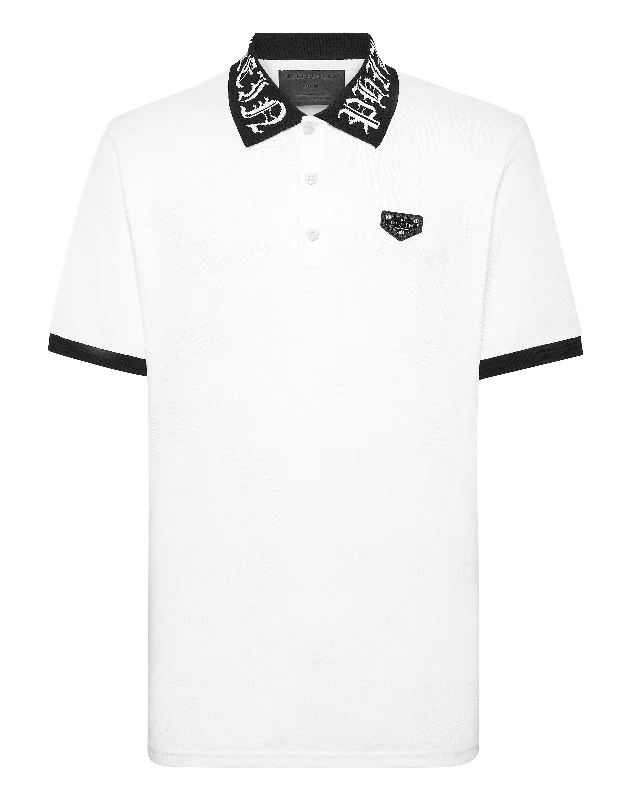 Men's tie - dye t - shirts with a bohemian stylePique Polo Shirt SS Gothic Plein
