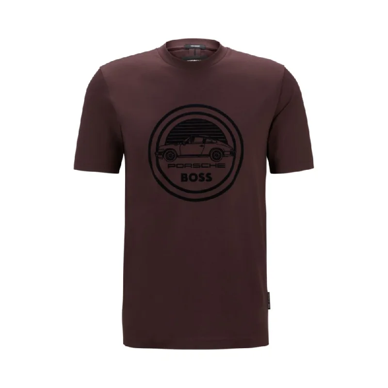 Men's ribbed t - shirts with a textured finish for added stylePorsche x BOSS mercerized-cotton T-shirt with special branding Men's ribbed t - shirts with a textured finish for added stylePorsche x BOSS mercerized-cotton T-shirt with special branding