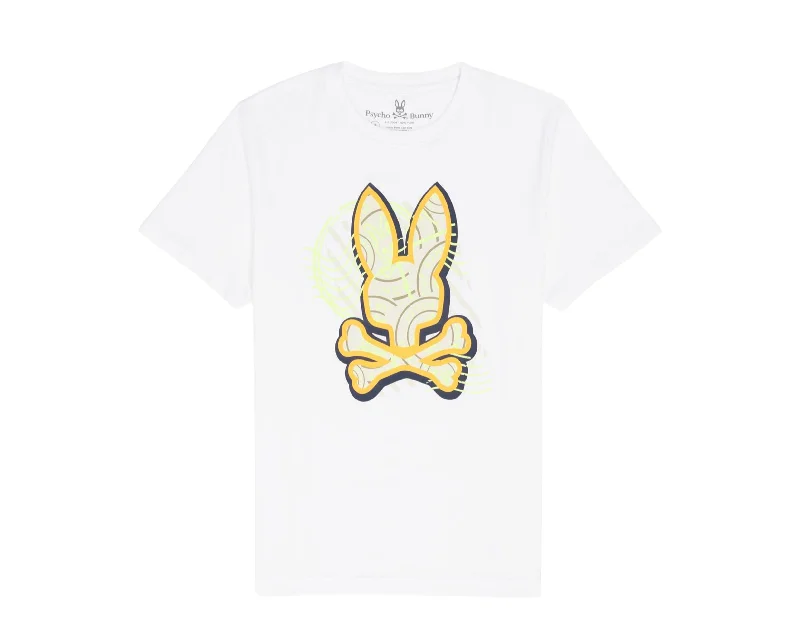 Men's printed Hawaiian t - shirts for tropical vacationsPsycho Bunny Broome Crew Neck Graphic White Men's Tee Shirt B6U997U1PC-WHT Men's printed Hawaiian t - shirts for tropical vacationsPsycho Bunny Broome Crew Neck Graphic White Men's Tee Shirt B6U997U1PC-WHT