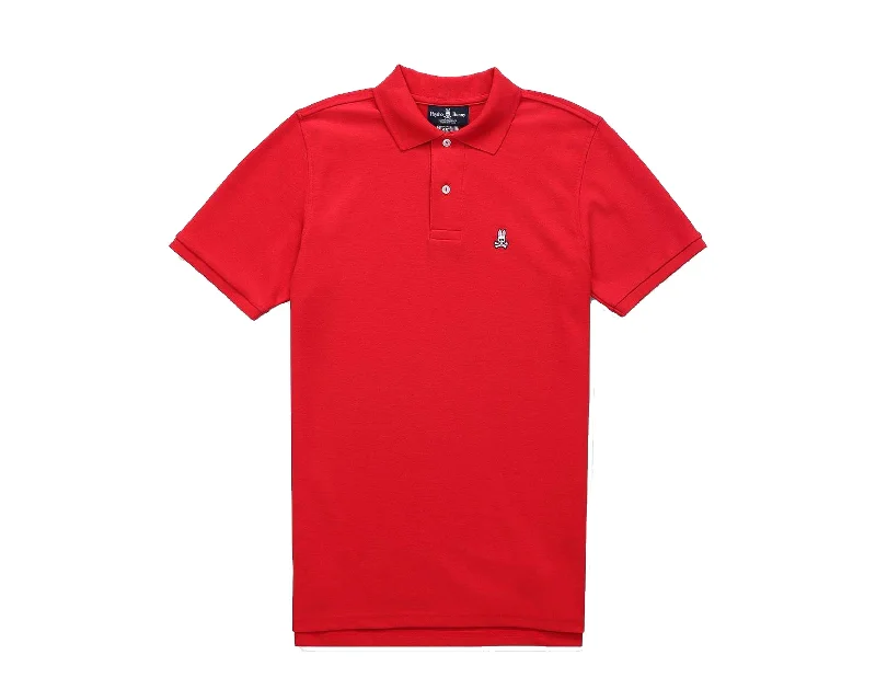 Men's long - sleeve henley t - shirts with button - down placketsPsycho Bunny Classic Polo Brilliant Red Men's Shirt B6K001CRPC-BRI Men's long - sleeve henley t - shirts with button - down placketsPsycho Bunny Classic Polo Brilliant Red Men's Shirt B6K001CRPC-BRI
