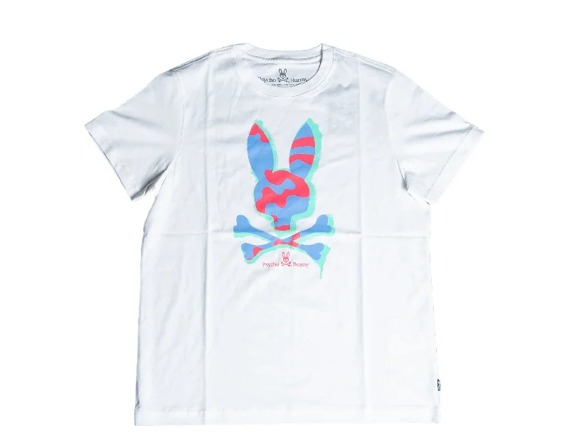 Men's mock - neck t - shirts with a modern and sleek stylePsycho Bunny Jacob Graphic White Men's Tee Shirt B6U819S1PC-WHT Men's mock - neck t - shirts with a modern and sleek stylePsycho Bunny Jacob Graphic White Men's Tee Shirt B6U819S1PC-WHT