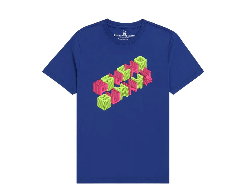 Men's long - sleeve henley t - shirts with button - down placketsPsycho Bunny Jaxson 3D Sapphire Blue Men's Tee Shirt B6U208S1PC-SPH Men's long - sleeve henley t - shirts with button - down placketsPsycho Bunny Jaxson 3D Sapphire Blue Men's Tee Shirt B6U208S1PC-SPH