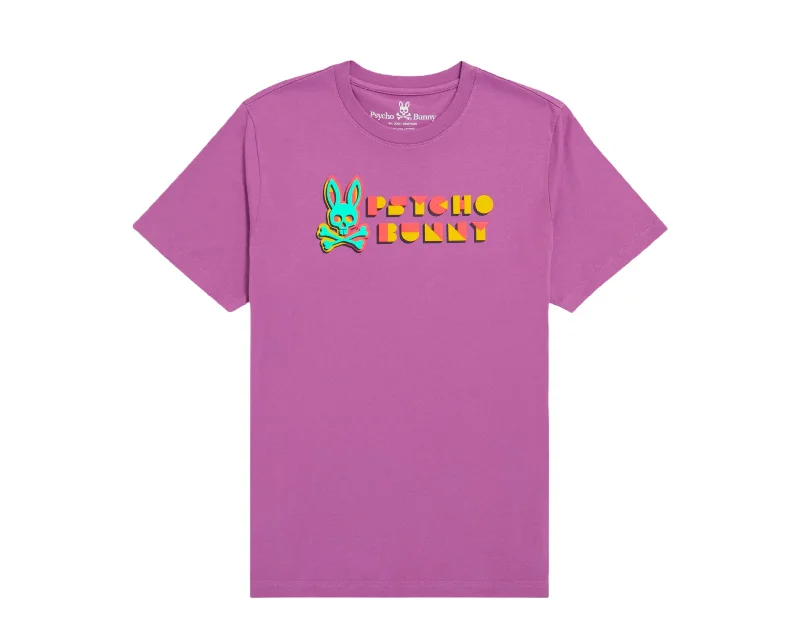 Men's slim - fit graphic t - shirts with vintage rock band printsPsycho Bunny Mateo Deco Purple Haze Men's Tee Shirt B6U133S1PC-PUH Men's slim - fit graphic t - shirts with vintage rock band printsPsycho Bunny Mateo Deco Purple Haze Men's Tee Shirt B6U133S1PC-PUH