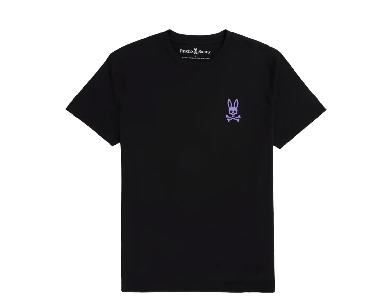 Men's distressed denim - look t - shirts with a rugged appealPsycho Bunny Men's Chicago Back Graphic Tee Black/Purple B6U478Z1PC-BLK Men's distressed denim - look t - shirts with a rugged appealPsycho Bunny Men's Chicago Back Graphic Tee Black/Purple B6U478Z1PC-BLK