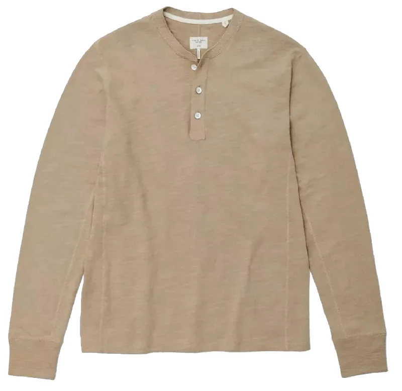 Men's antimicrobial t - shirts for odor - free freshness during travelRag & Bone Classic Henley Taupe